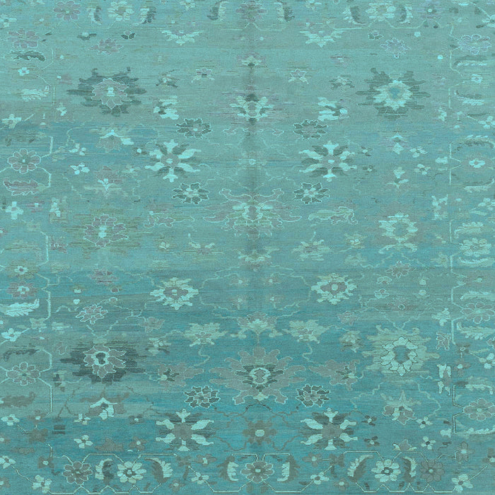 Square Abstract Light Blue Modern Rug, abs1744lblu