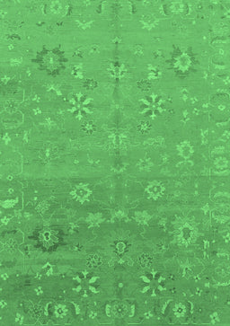 Abstract Emerald Green Modern Rug, abs1744emgrn