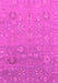 Machine Washable Abstract Pink Modern Rug, wshabs1744pnk