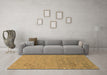 Machine Washable Abstract Brown Modern Rug in a Living Room,, wshabs1744brn