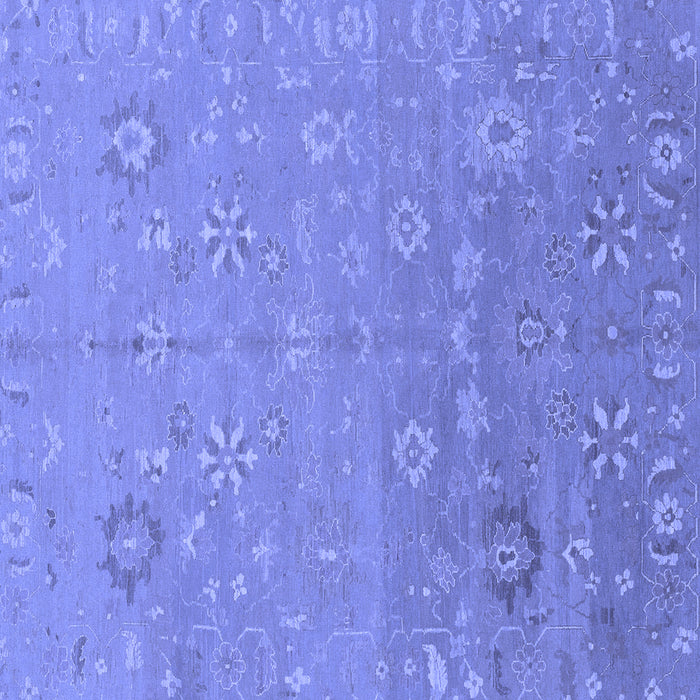 Square Abstract Blue Modern Rug, abs1744blu