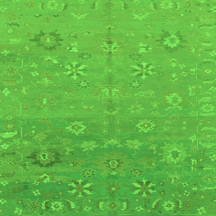 Square Machine Washable Abstract Green Modern Area Rugs, wshabs1744grn