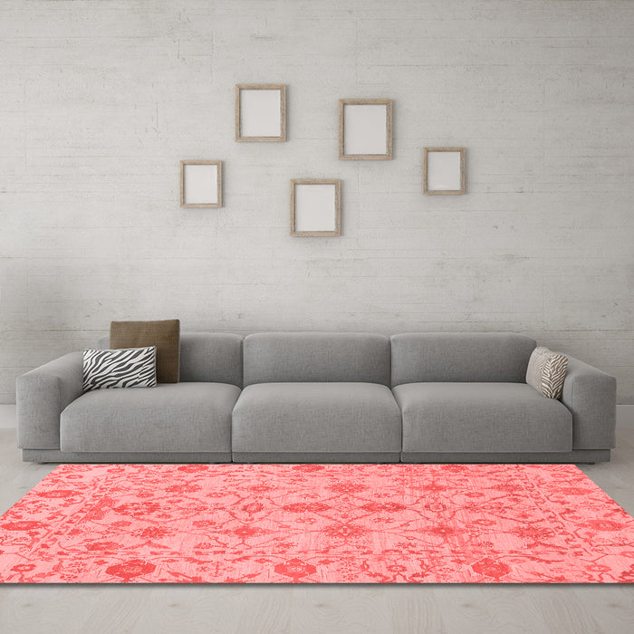 Modern Red Washable Rugs