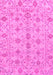 Machine Washable Abstract Pink Modern Rug, wshabs1745pnk