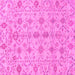 Square Machine Washable Abstract Pink Modern Rug, wshabs1745pnk