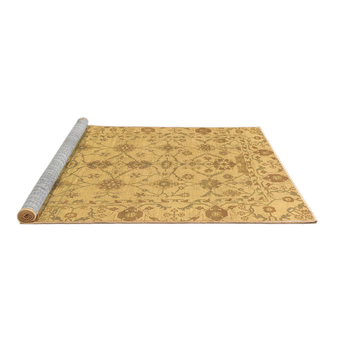 Sideview of Machine Washable Abstract Brown Modern Rug, wshabs1745brn