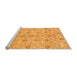 Sideview of Machine Washable Abstract Orange Modern Area Rugs, wshabs1745org