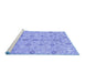 Sideview of Machine Washable Abstract Blue Modern Rug, wshabs1745blu