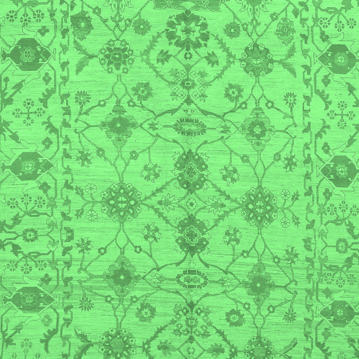 Machine Washable Abstract Emerald Green Modern Area Rugs, wshabs1745emgrn