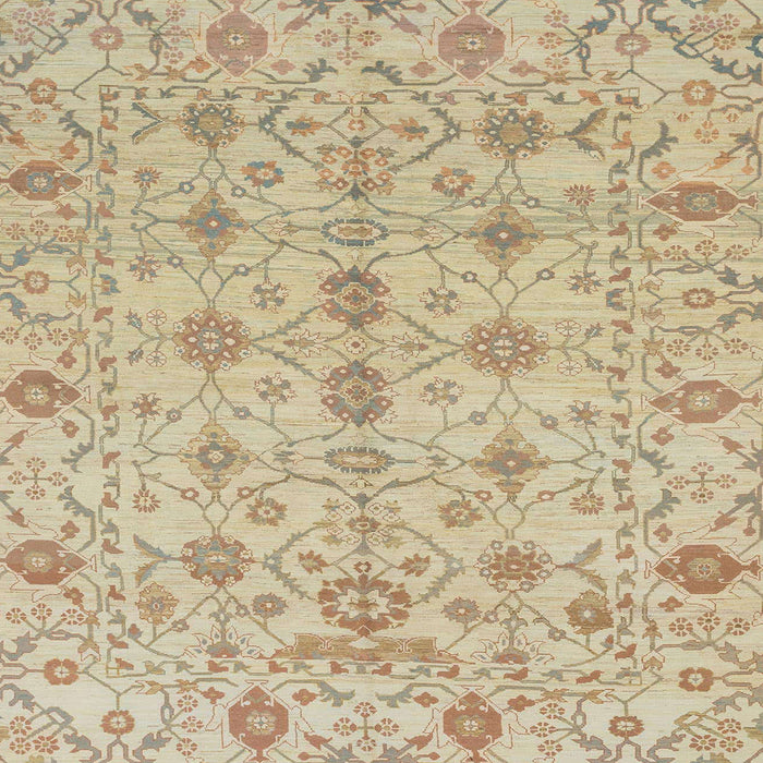 Square Abstract Brown Modern Rug, abs1745