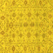 Square Machine Washable Abstract Yellow Modern Rug, wshabs1745yw