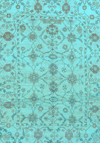 Abstract Light Blue Modern Rug, abs1745lblu