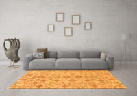 Machine Washable Abstract Orange Modern Rug, wshabs1745org