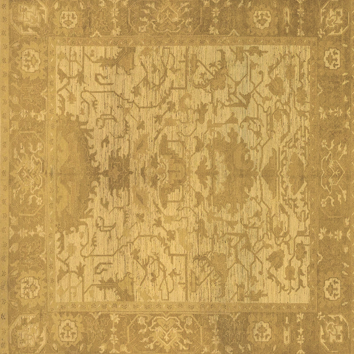 Square Oriental Brown Traditional Rug, abs1746brn