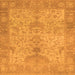 Square Oriental Orange Traditional Rug, abs1746org