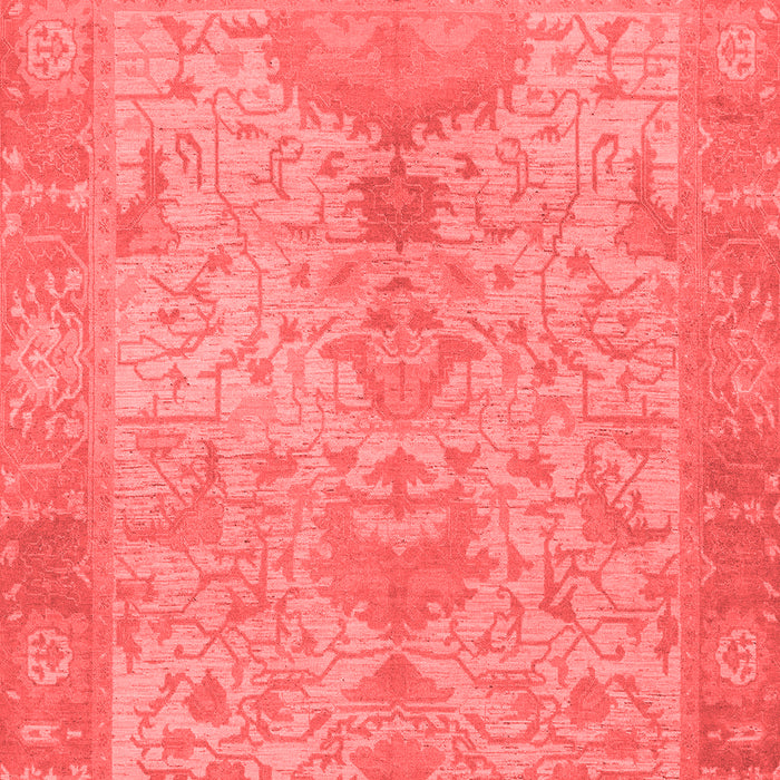 Machine Washable Oriental Red Traditional Rug, wshabs1746red