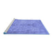 Sideview of Machine Washable Oriental Blue Traditional Rug, wshabs1746blu