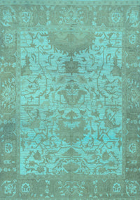 Oriental Light Blue Traditional Rug, abs1746lblu