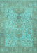 Oriental Light Blue Traditional Rug, abs1746lblu