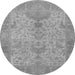 Round Oriental Gray Traditional Rug, abs1746gry