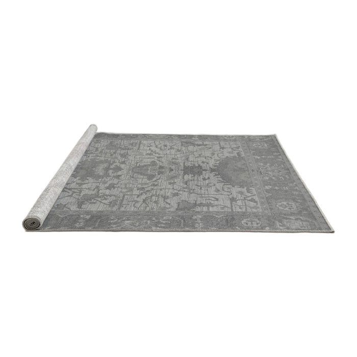Sideview of Machine Washable Oriental Gray Traditional Rug, wshabs1746gry