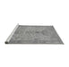 Sideview of Machine Washable Oriental Gray Traditional Rug, wshabs1746gry