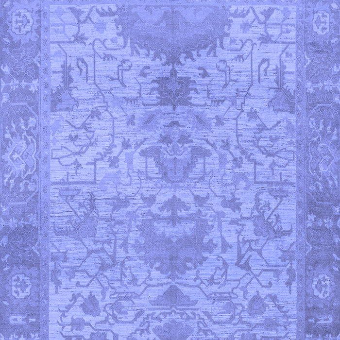 Machine Washable Oriental Blue Traditional Rug, wshabs1746blu