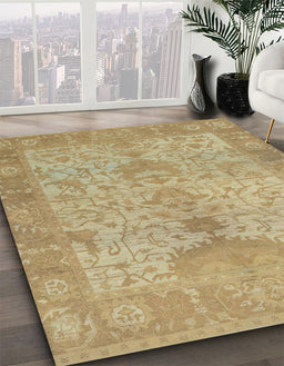 Machine Washable Abstract Cinnamon Brown Rug in a Family Room, wshabs1746