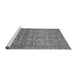 Sideview of Machine Washable Abstract Gray Modern Rug, wshabs1747gry