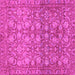 Square Abstract Pink Modern Rug, abs1747pnk