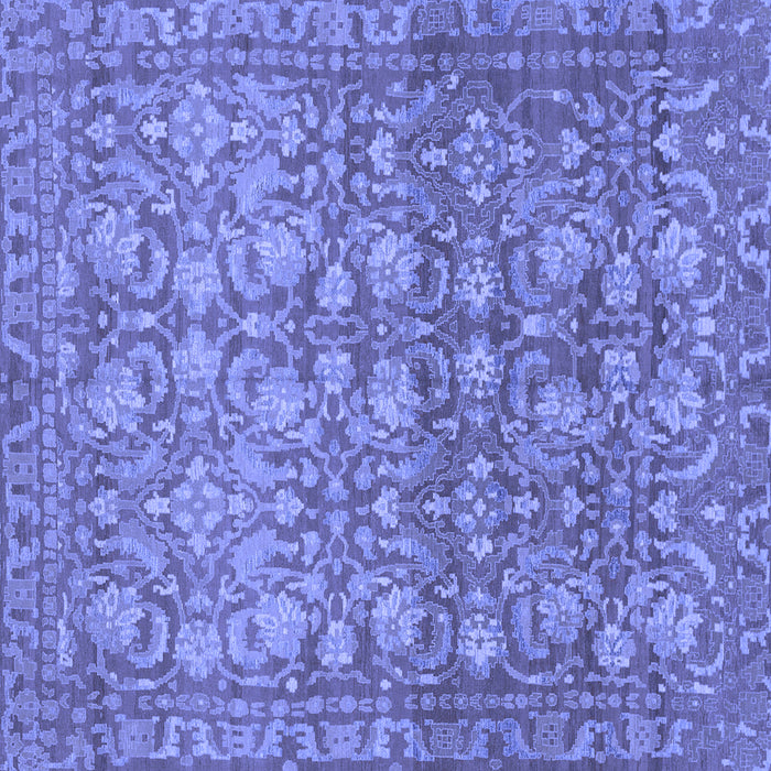 Square Abstract Blue Modern Rug, abs1747blu
