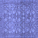 Square Abstract Blue Modern Rug, abs1747blu