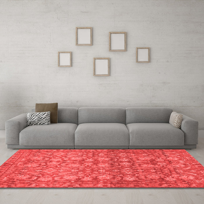 Modern Red Washable Rugs