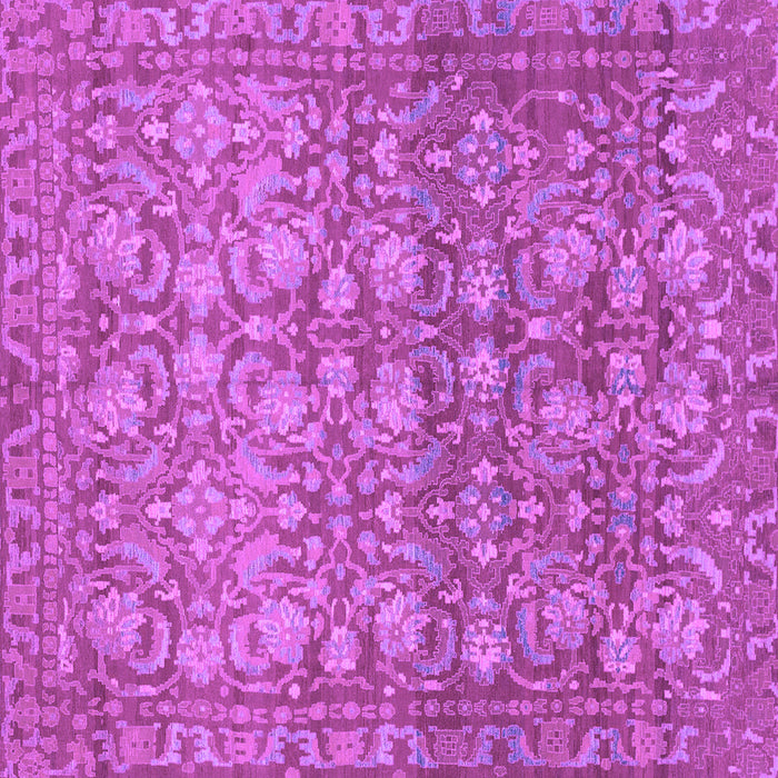 Square Machine Washable Abstract Purple Modern Area Rugs, wshabs1747pur