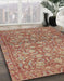 Abstract Light Copper Gold Modern Rug in Family Room, abs1747