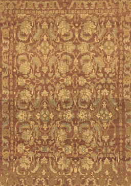 Abstract Brown Modern Rug, abs1747brn