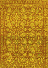 Abstract Yellow Modern Rug, abs1747yw