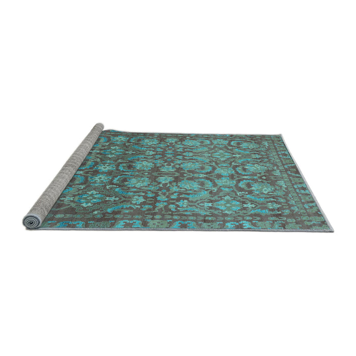 Sideview of Machine Washable Abstract Light Blue Modern Rug, wshabs1747lblu