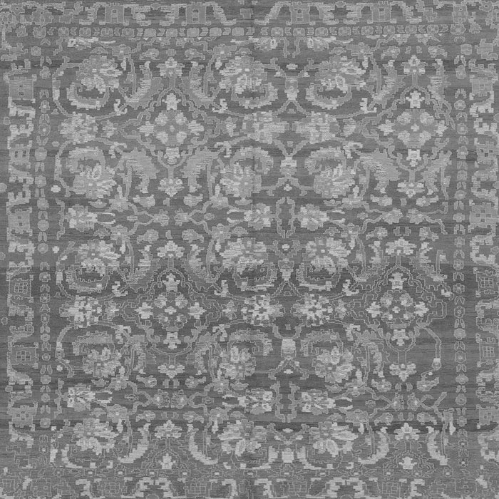 Square Abstract Gray Modern Rug, abs1747gry