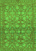 Machine Washable Abstract Green Modern Area Rugs, wshabs1747grn