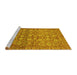 Sideview of Machine Washable Abstract Yellow Modern Rug, wshabs1747yw