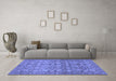 Machine Washable Abstract Blue Modern Rug in a Living Room, wshabs1747blu