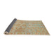 Sideview of Abstract Brown Oriental Rug, abs1748