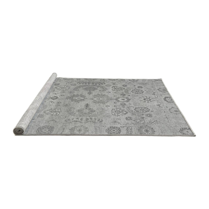 Sideview of Machine Washable Oriental Gray Traditional Rug, wshabs1748gry