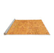 Sideview of Machine Washable Oriental Orange Traditional Area Rugs, wshabs1748org