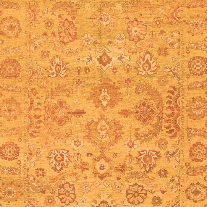 Machine Washable Oriental Orange Traditional Area Rugs, wshabs1748org