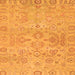 Square Machine Washable Oriental Orange Traditional Area Rugs, wshabs1748org