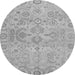 Round Oriental Gray Traditional Rug, abs1748gry