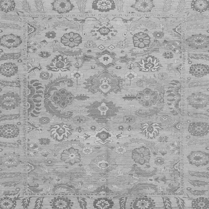 Square Oriental Gray Traditional Rug, abs1748gry