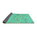 Sideview of Oriental Turquoise Traditional Rug, abs1748turq